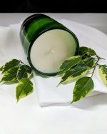 Līvānu stikla traukā lieta svece - ZAĻA - Attēls 2