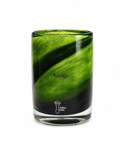 Līvānu stikla traukā lieta svece