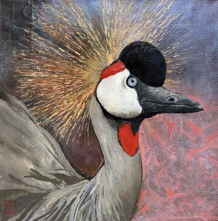 Glezna pelēkā vainagdzērve