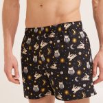 Kokvilnas brīvie bokseršorti NAKTS SAPŅI