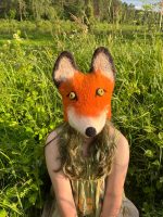 Filcēta vilnas cepure – maska: jenots, lapsa, vilks, lūsis - Attēls 2