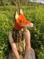 Filcēta vilnas cepure – maska: jenots, lapsa, vilks, lūsis - Attēls 3