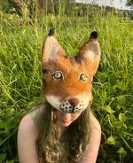 Filcēta vilnas cepure – maska: jenots, lapsa, vilks, lūsis - Attēls 6