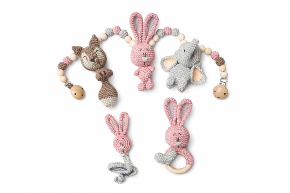 Tamborētu rotaļlietu komplekts meitenei