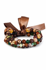 rokassprādze ar brūnu lentu