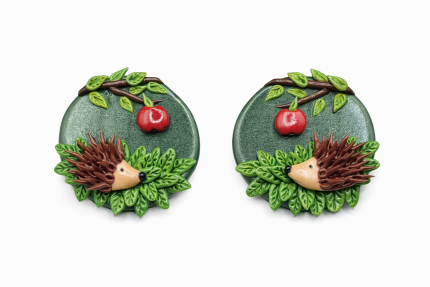 podziņauskari ar dekoru ezis