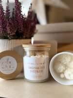 Dabīga sojas vaska svece SIRDSSILTUS SVĒTKUS!