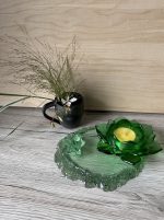 Svečturis ar kristālisko paliktni, komplekts