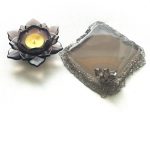 Svečturis ar kristālisko paliktni, komplekts - Attēls 2