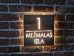 Mājas numura zīme ar LED apgaismojumu un tumsas sensoru - Attēls 2