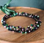 Akrila pērlīšu kronis ar lentu "Akcentiņš"