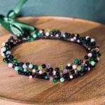 Akrila pērlīšu kronis ar lentu "Akcentiņš"