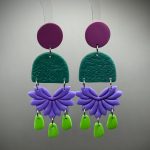 Auskari "Zaļi-Violets"