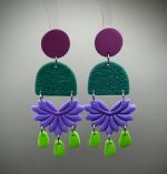 Auskari "Zaļi-Violets"