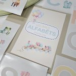 Uzlīmes "Alfabēts Pastelītis"