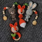 Tamborētu rotaļlietu komplekts "Meža draudziņi"