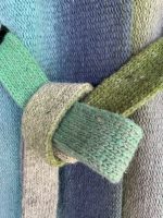 Adīta jaka zili zaļi pelēkos toņos - Attēls 4