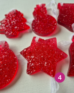 Eglīšu rotājumu komplekts, sarkanie toņi - Attēls 10