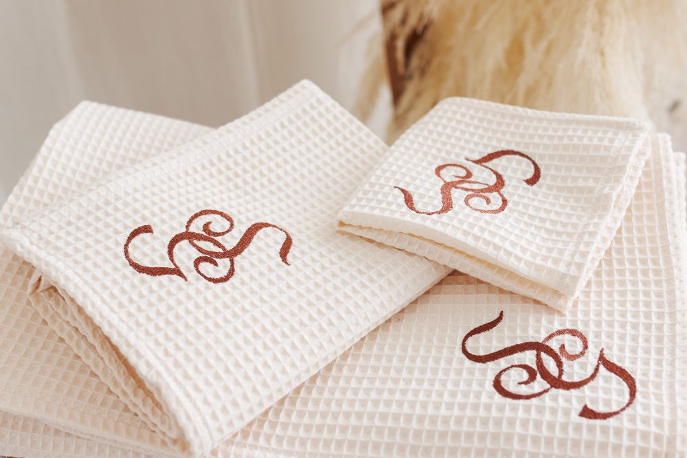 Vafeļu kokvilnas dvielis