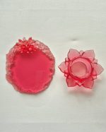 Svečturis ar kristālisko paliktni, komplekts - Attēls 2