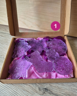 Eglīšu rotājumu komplekts, violetie toņi - Attēls 6