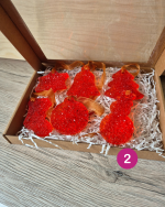 Eglīšu rotājumu komplekts, sarkanie toņi - Attēls 6