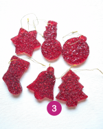 Eglīšu rotājumu komplekts, sarkanie toņi - Attēls 8