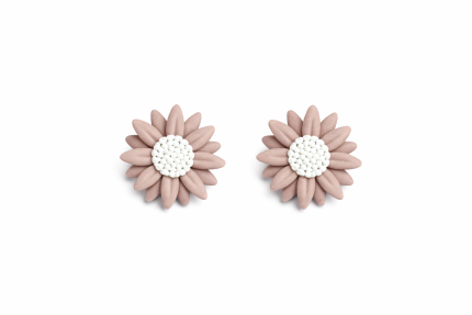 mazi klipšu auskari ziedi