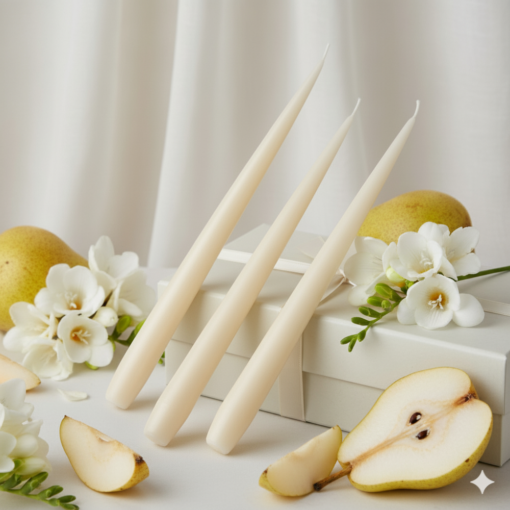 Stearīna sveces, 3 gab., dažādi aromāti (C39)