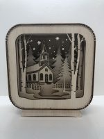 Dekoratīva ainiņa, ar LED lampiņām - Attēls 2