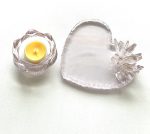 Svečturis ar kristālisko paliktni, komplekts - Attēls 2