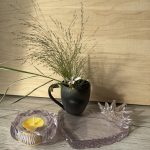 Svečturis ar kristālisko paliktni, komplekts