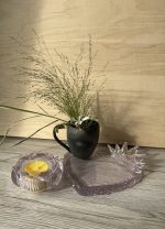 Svečturis ar kristālisko paliktni, komplekts