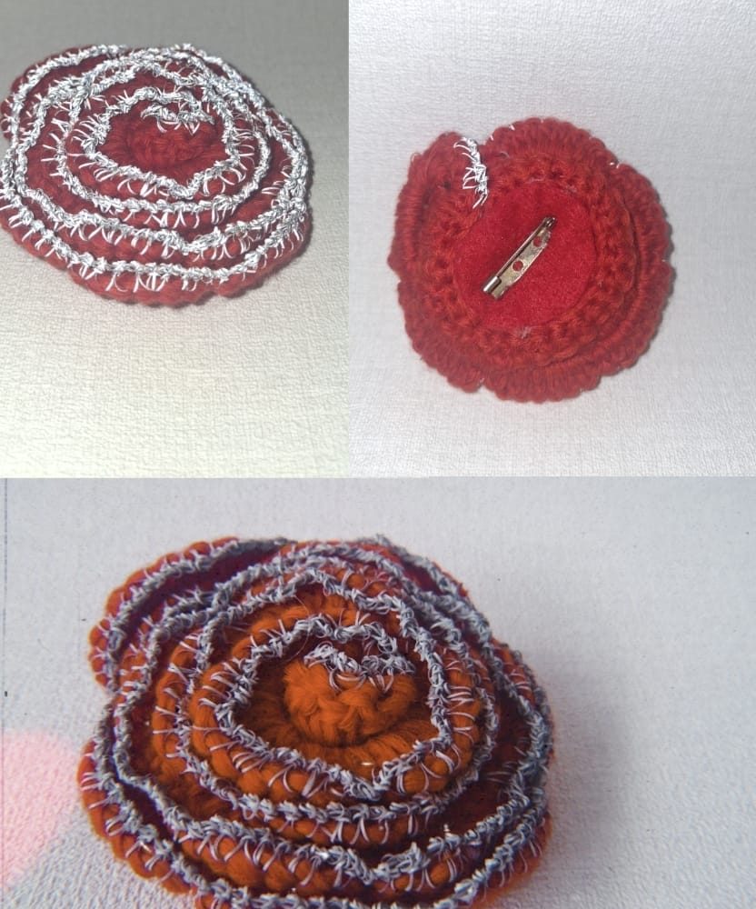 Vilnas brošiņa ar atstarojošu diegu "Drošībā"