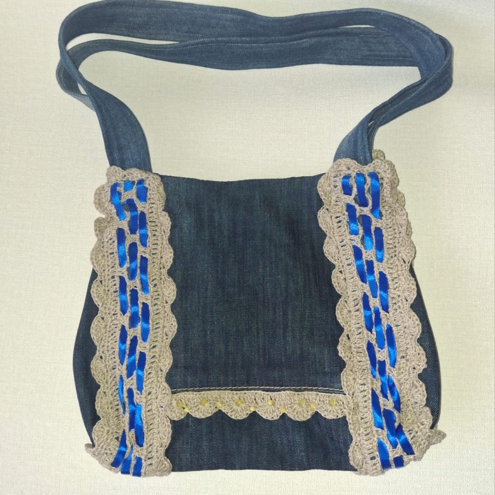 Stilīga džinsu soma "Zilais un pelēkais"