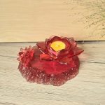 Svečturis ar kristālisko paliktni, komplekts