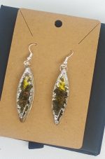 Auskari "Dabas pieskāriens, ar sudrabu"