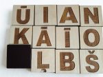 Magnētiskais koka alfabēts – 33 burti