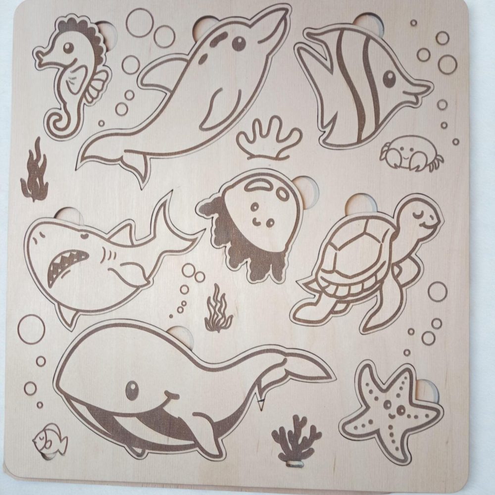 Puzle “Jūras iemītnieki” – izkrāso pats