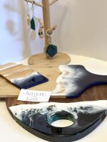 Lielais koka servējamais dēlītis "Okeāna vilnis"