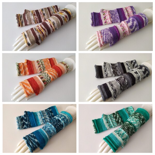 Bezpirkstu cimdi/Roku sildītāji "Daudzkrāsaini/Batiks"