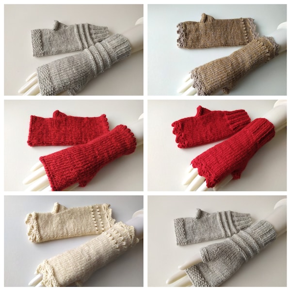 Bezpirkstu cimdi/Roku sildītāji "Vienkrāsaini"