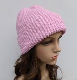 Adīta sieviešu cepure "Vienkrāsaina" - Attēls 4