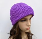 Adīta sieviešu cepure "Vienkrāsaina" - Attēls 3
