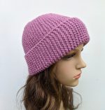 Adīta sieviešu cepure "Vienkrāsaina" - Attēls 2