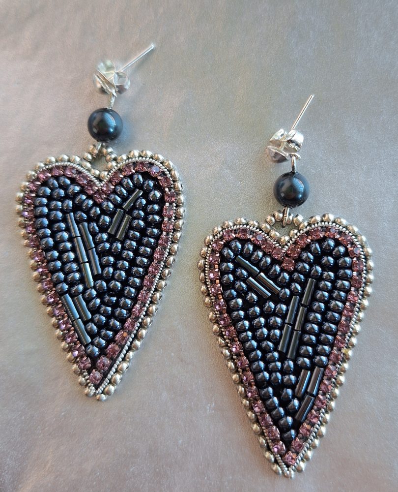 Auskari "Pērļu sirds"