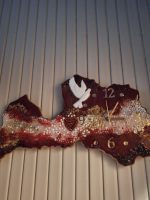 Epoksīdsveķu pulkstenis "Mirdzoša Latvija"