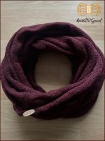 Merīnvilnas apaļšalle bordo (tumši sarkanā) krāsā - Attēls 2