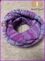 Merīnvilnas apaļšalle (dubulta, violeti zila) - Attēls 2