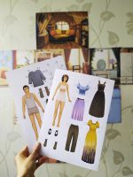 Papīra leļļu ģimene ar māju - Attēls 2